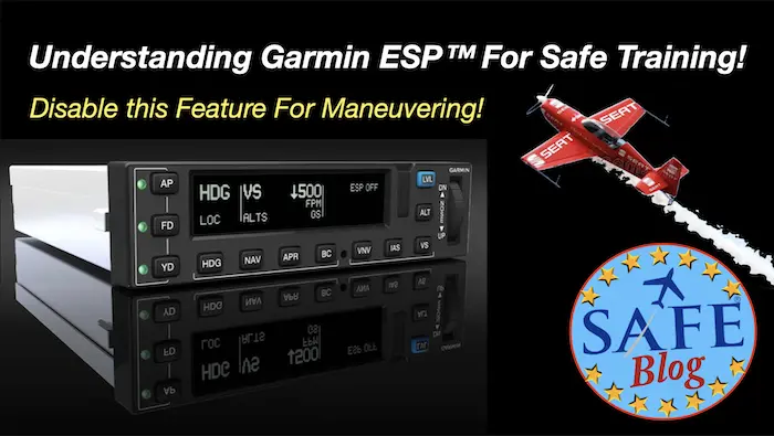 Disable Garmin ESP For Safety!